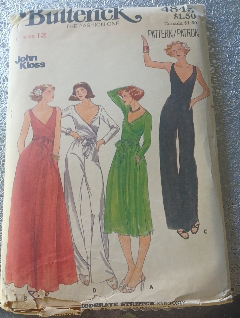 2 Vintage 1970 JOHN KLOSS Jumpsuit, Dress and  Jacket, Pant and Shorts.  Size 12